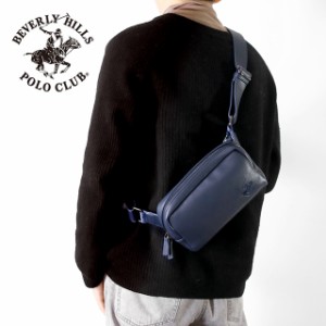 ビバリーヒルズポロクラブ ボディバッグ メンズ ブランド BEVERLY HILLS POLO CLUB Men's 横型ボディバッグ PU 282800 ダークネイビー バ