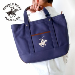 ビバリーヒルズポロクラブ トートバッグ メンズ レディース ブランド BEVERLY HILLS POLO CLUB キャンバストートバッグL Cotton 152454 N