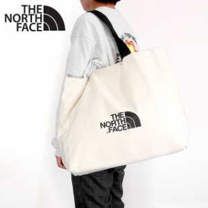 ノースフェイス トートバッグ メンズ レディース ブランド THE NORTH FACE TNE SHOPPER BAG L ポリエステル ホワイト バッグ