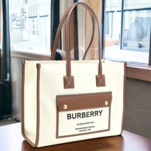 バーバリー トートバッグ レディース ブランド BURBERRY コットン イタリア 8044138 NATURAL-TAN ホワイト系 ブラウン系 バッグ