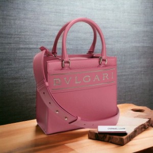 ブルガリ トートバッグ レディース BVLGARI カーフレザー イタリア 291221 ピンク系 バッグ