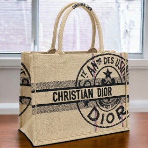 【2日間限定★全品400円OFFクーポン】 ディオール トートバッグ レディース Christian Dior キャンバス イタリア M1296 ベージュ系 マル