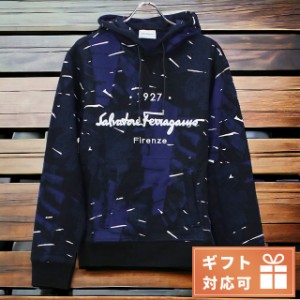 【6/13限定★1000円OFFクーポンにさらに+3倍】 フェラガモ パーカー メンズ ブランド FERRAGAMO イタリア 12-1351 ブルー系 ウェア 選べ