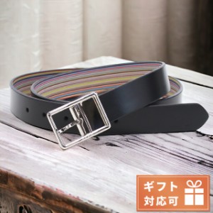 【2日間限定★全品400円OFFクーポン】 ポール・スミス ベルト メンズ ブランド Paul Smith スペイン M1A5152 ブラック マルチカラー 小物