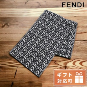 【6/13限定★1000円OFFクーポンにさらに+3倍】 フェンディ マフラー メンズ FENDI イタリア FXS124 ブラック ホワイト系 小物