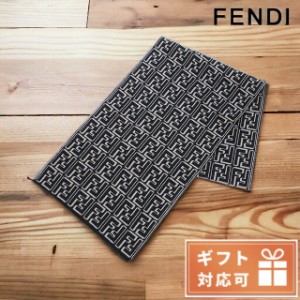 フェンディ マフラー メンズ FENDI イタリア FXS124 ブラック ベージュ系 小物