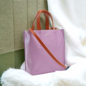 【2日間限定★400円OFFクーポン】 マルニ トートバッグ レディース MARNI レザー イタリア SHMP0040Q0 パープル系 ブルー系 バッグ