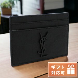 【2日間限定★全品400円OFFクーポン】 サンローラン カードケース メンズ SAINT LAURENT レザー イタリア 485631 ブラック 財布