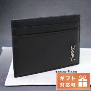 【2日間限定★全品400円OFFクーポン】 サンローラン カードケース メンズ SAINT LAURENT レザー イタリア 607603 ブラック 財布