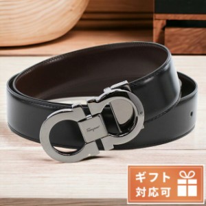 【6/13限定★1000円OFFクーポンにさらに+3倍】 フェラガモ ベルト メンズ FERRAGAMO カーフ イタリア 67-9535 ブラック ブラウン系 小物 