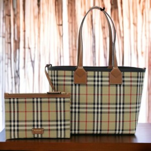 バーバリー トートバッグ レディース ブランド BURBERRY コットン、レザー イタリア 8066163 BRIAR BROWN-BLACK ブラウン系 マルチカラー