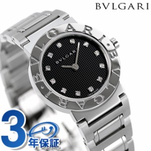 【クロス付】 ブルガリ 時計 BVLGARI ブルガリ26mm クオーツ 腕時計 ブランド BB26BSS/12 ブラック