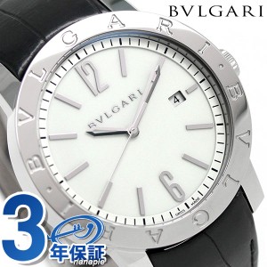 【クロス付】 ブルガリ BVLGARI ブルガリブルガリ 41mm 自動巻き メンズ BB41WSLD 腕時計 ブランド ホワイト