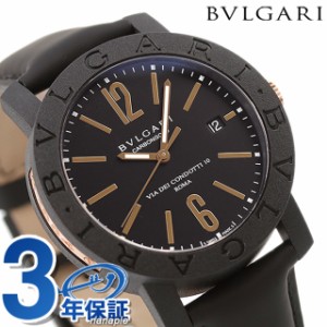 【クロス付】 ブルガリ 時計 BVLGARI ブルガリカーボンゴールド 40mm BBP40BCGLD 腕時計 ブランド オールブラック