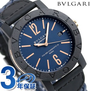 【クロス付】 ブルガリ ブルガリブルガリ 40mm 自動巻き メンズ 腕時計 BBP40C3CGLD BVLGARI ブルー