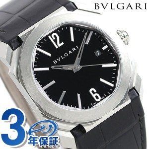 【クロス付】 ブルガリ オクト ソロテンポ 自動巻き メンズ 腕時計 ブランド BGO38BSLD BVLGARI ブラック