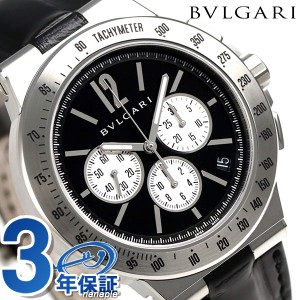ブルガリ 時計 BVLGARI ディアゴノ 41mm クロノグラフ DG41BSLDCHTA 腕時計 ブランド ブラック