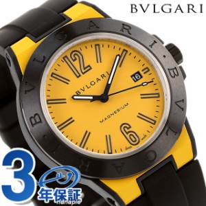 【クロス付】 ブルガリ ディアゴノ マグネシウム 自動巻き 腕時計 ブランド メンズ BVLGARI DG41C10SMCVD オレンジ ブラック 黒 スイス製