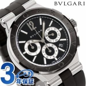 ブルガリ 時計 BVLGARI ディアゴノ 42mm クロノグラフ DG42BSCVDCH 腕時計 ブランド ブラック