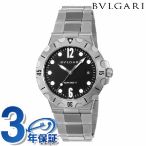 【クロス付】 ブルガリ ディアゴノ 自動巻き 腕時計 ブランド メンズ BVLGARI DP41BSSSD ブラック 黒 スイス製