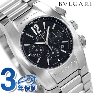 【6/23限定★1000円OFFにさらに+3倍】 ブルガリ 時計 BVLGARI エルゴン 35mm 自動巻き クロノグラフ EG35BSSDCH 腕時計 ブラック
