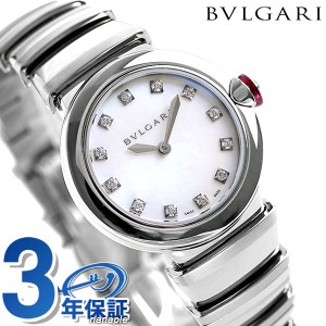 ブルガリ ルチェア 28.5mm ダイヤモンド レディース 腕時計 ブランド LU28WSS/12 BVLGARI ホワイトシェル