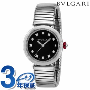 【クロス付】 ブルガリ ルチェア 自動巻き 腕時計 ブランド レディース ダイヤモンド BVLGARI LU33BSSD/11.T ブラック 黒 スイス製