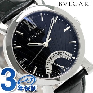 【クロス付】 ブルガリ 時計 BVLGARI ソティリオ 42mm 自動巻き SB42BSLDR 腕時計 ブラック