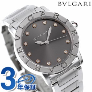 【クロス付】 ブルガリ ブルガリブルガリ 自動巻き 腕時計 レディース ダイヤモンド BVLGARI BBL33C6SS12 アナログ グレー スイス製