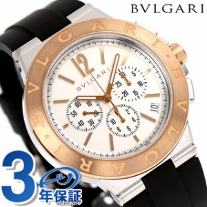 ブルガリ ディアゴノ ヴェロチッシモ 自動巻き 腕時計 メンズ クロノグラフ BVLGARI DG41WSPGVDCH ホワイト ブラック 黒 スイス製