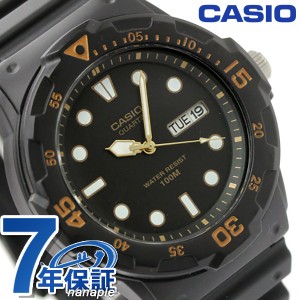 カシオ チプカシ 腕時計 デイデイト クラシック 海外モデル オールブラック×オレンジ CASIO MRW-200H-1EVDF