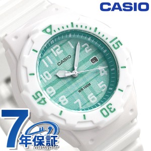 カシオ チープカシオ カレンダー アナログ レディース LRW-200H-3CVDF CASIO 腕時計 グリーン×ホワイト
