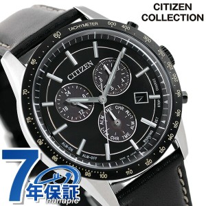 シチズン エコドライブ クロノグラフ 日本製 ソーラー メンズ 腕時計 BL5496-11E CITIZEN COLLECTION ブラック 革ベルト