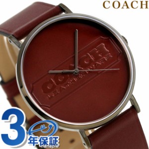 コーチ チャールズ クオーツ 腕時計 ブランド メンズ COACH 14602598 アナログ ワインレッド 赤