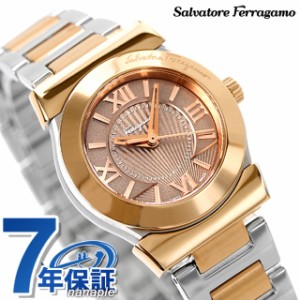 サルヴァトーレフェラガモ ヴェガ 27mm クオーツ レディース 腕時計 FI5040015 Salvatore Ferragamo ブラウン ピンクゴールド 