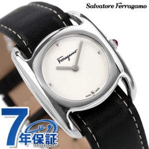 サルヴァトーレ フェラガモ ヴァラ クオーツ 腕時計 レディース 革ベルト Salvatore Ferragamo SFEL00119 アナログ ホワイト ブラック 黒