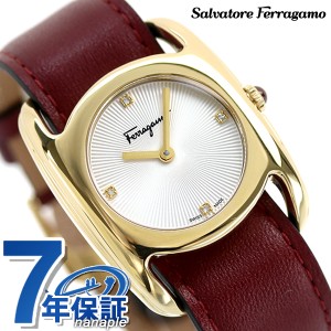 フェラガモ 時計 ヴァラ 28mm レディース 腕時計 SFEL00419 Salvatore Ferragamo シルバー×レッド