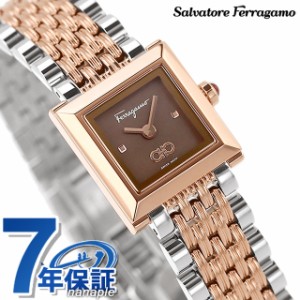 【2日間限定★400円OFFクーポン】 サルヴァトーレ フェラガモ スクエア クオーツ 腕時計 ブランド レディース Salvatore Ferragamo SFYC0