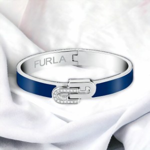 フルラ バングル レディース ブランド FURLA ARCH BANGLE Lサイズ ステンレススチール FJ0120BTL ブルー シルバー アクセサリー