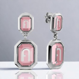 フルラ ピアス レディース ブランド FURLA OCTAGONAL EARRINGS ステンレススチール スタッド 両耳用 FJ0307ETU シルバー ピンク アクセサ