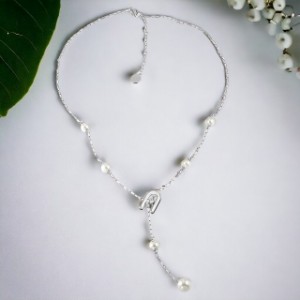 フルラ ネックレス レディース ブランド FURLA ARCH PEARL NECKLACE ステンレススチール 人工パール FJ0521NTU シルバー アクセサリー