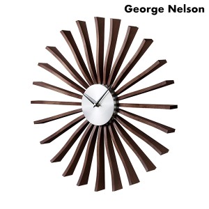 ジョージ ネルソン フラッター クロック クオーツ 掛時計 クロック GN001 George Nelson ブラウン