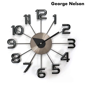 ジョージ ネルソン フェリスウォールクロック クオーツ クロック GN41167BN George Nelson ブラック プレゼント ギフト