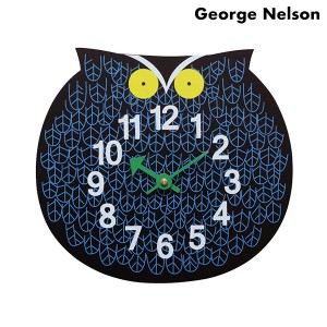 ジョージ ネルソン ズー タイム クロック フクロウ クオーツ 掛時計 クロック GN901 George Nelson ブラック プレゼント ギフト