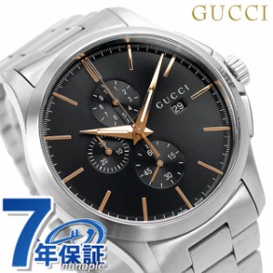 【クロス付】 グッチ 時計 メンズ GUCCI 腕時計 ブランド Gタイムレス 46mm クロノグラフ YA126272 ブラック
