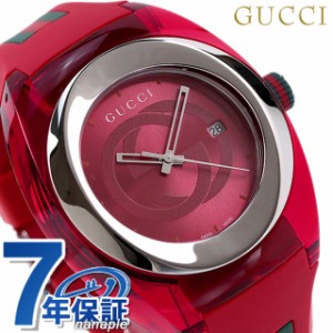 【2日間限定★400円OFFクーポン】 グッチ 時計 スイス製 メンズ 腕時計 ブランド YA137103A GUCCI シンク 46mm レッド