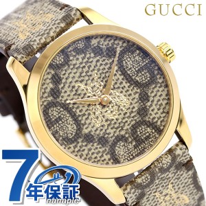 グッチ 時計 Gタイムレス 38mm ハチ 蜂 レディース 腕時計 YA1264068A GUCCI G-TIMELESS ブラウン 革ベルト