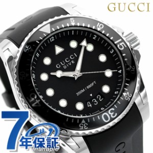 【クロス付】 グッチ ダイヴ クオーツ 腕時計 ブランド メンズ GUCCI YA136204B アナログ ブラック 黒 スイス製