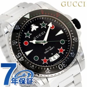 【2日間限定★400円OFFクーポン】 グッチ ダイヴ クオーツ 腕時計 ブランド メンズ GUCCI YA136221 アナログ ブラック 黒 スイス製