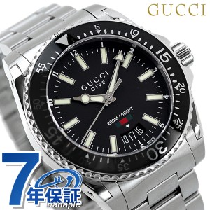 【5/23限定★先着1000円OFFクーポン】【クロス付】 グッチ ダイヴ 40mm 腕時計 ブランド メンズ YA136301A GUCCI ブラック